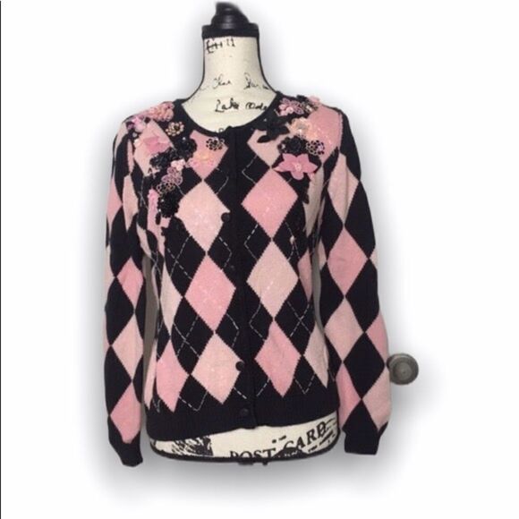 Victor Costa SZ XS Embellished Cardigan - Picture 1 of 4